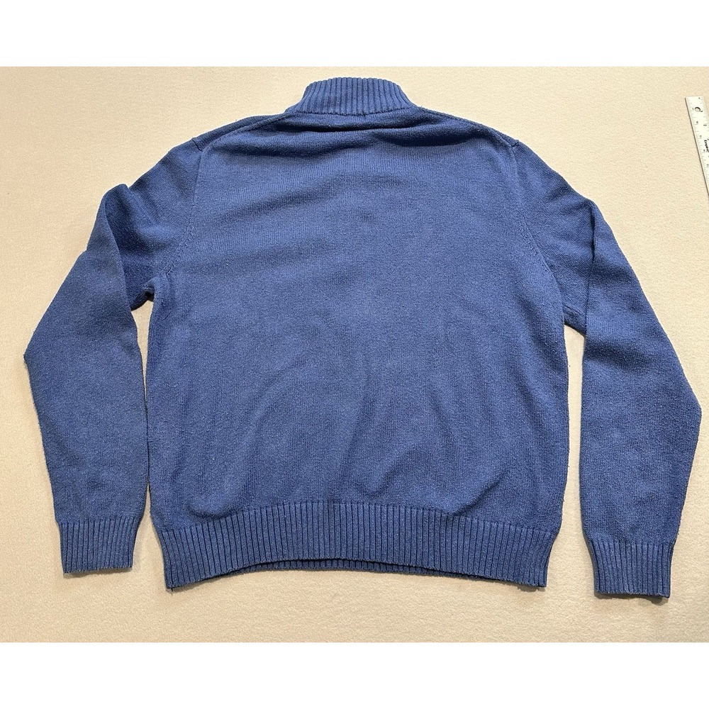 Polo Ralph Lauren Mens XXL Blue 1/4 Zip Sweater Cotton Pony Logo Pullover - Picture 12 of 13